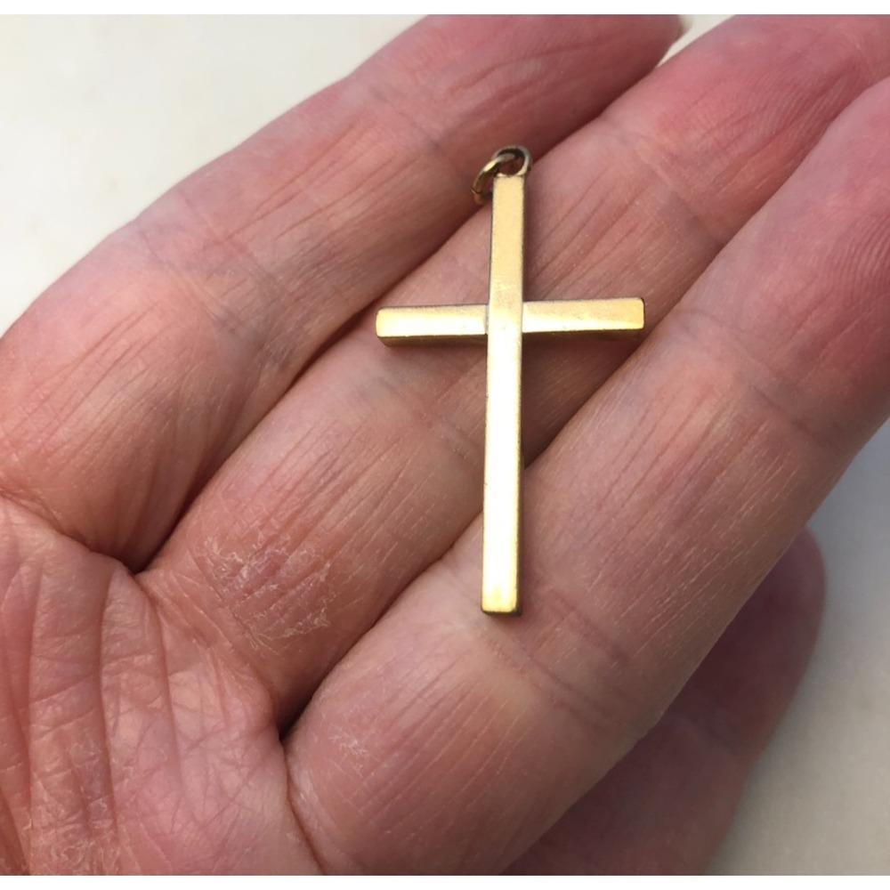 Vintage 14K Gold Filled Crucifix Cross Pendant Christian Signed